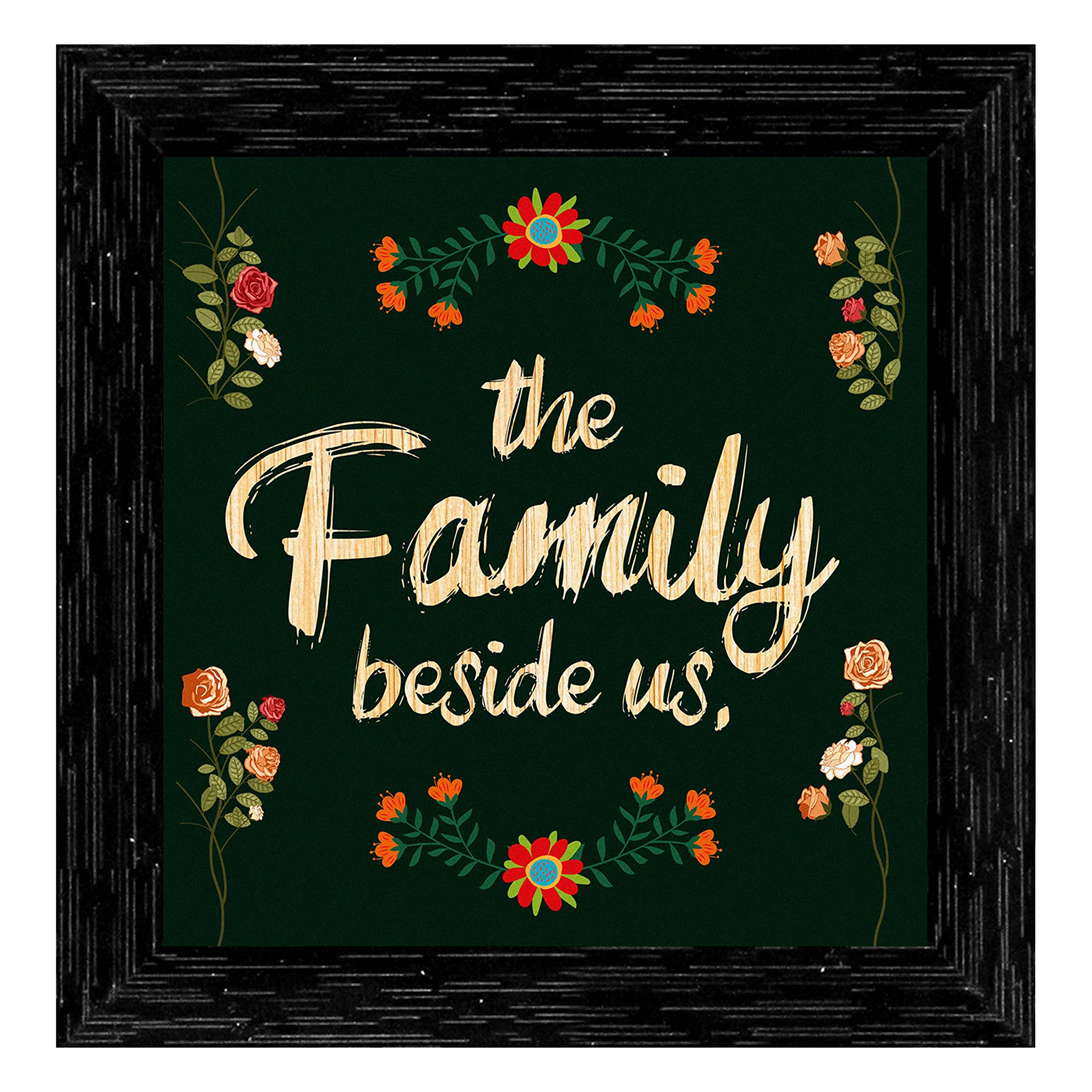 Indianara Motivational Quote Framed Wall Hanging Laminated Painting, 9.5 Inch X 9.5 Inch, Multi, Set Of 4 (Style 7)